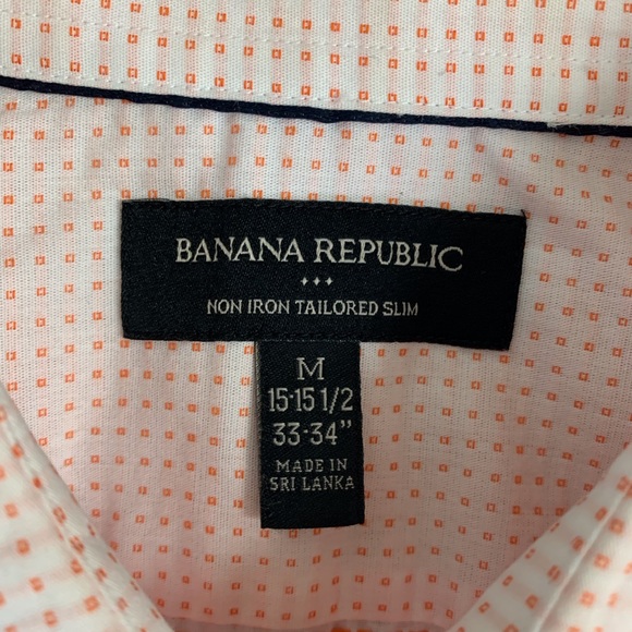 Banana Republic Men’s Dress Shirt Orange Boxes - Picture 2 of 3